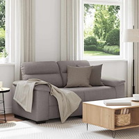 vidaXL 2-sitssoffa taupe 120 cm tyg