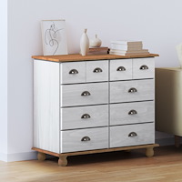 vidaXL Byrå 'ASKIM'Vit 91x40x79 cm Solid Trä Furu