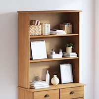 vidaXL Hutch 'ASKIM'91x30x104 cm Massivt Trä Lund