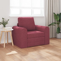 vidaXL Golvsäng Bädd 2-i-1 Vinröd 98x71x83 cm Tygt