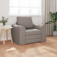 vidaXL Golvsovsoffa 2-i-1 Taupe 98x71x83 cm Tyg