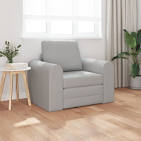 vidaXL Golvsoffbädd 2-i-1 Molngrå 98x71x83 cm Tyg