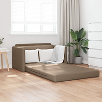 vidaXL Golvsoffa 2-i-1 Cappuccino 124x71x78 cm Konstläder