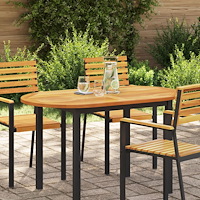 vidaXL Bordsplatta 120x70x2,2 cm Oval Massivt Trä Acacia