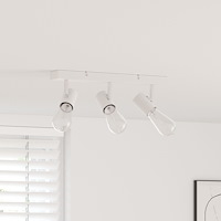 vidaXL takspotlight 3-vägs justerbar vit E27