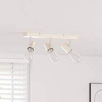 vidaXL takspotlight 3-vägs justerbar borstad nickel E27