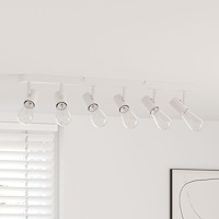 vidaXL Takspotlight 6 Vägar Justerbar Vit E27