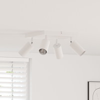 vidaXL takspotlight 4-vägs justerbar vit GU10