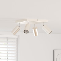 vidaXL takspotlight 4-vägs justerbar borstad nickel GU10