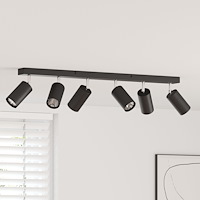 vidaXL Tak Spotlight 6-vägs Justerbar Svart GU10