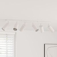 vidaXL takspotlight 6-vägs justerbar vit GU10