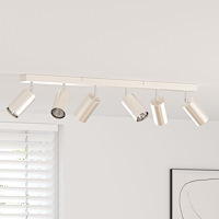 vidaXL Takspotlight 6 Väg Justerbar Borstad Nickel GU10