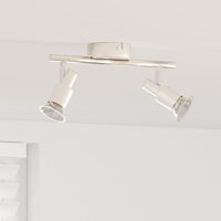 vidaXL takspotlight 2-vägs justerbar borstad nickel GU10