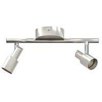 vidaXL takspotlight 2-vägs justerbar borstad nickel GU10