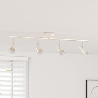 vidaXL takspotlight 4-vägs justerbar borstad nickel GU10