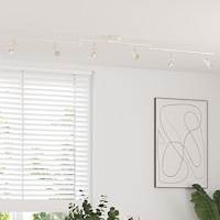 vidaXL Takspotlight 6-vägs justerbar borstad nickel GU10