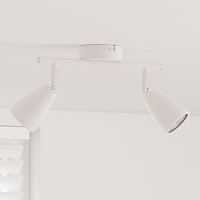 vidaXL takspotlight 2 vägar justerbar vit GU10