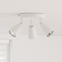 vidaXL Takspotlight 3-vägs justerbar vit GU10