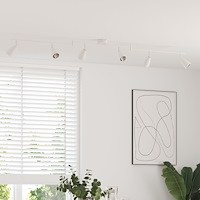 vidaXL Takspotlight 6-vägs justerbar vit GU10