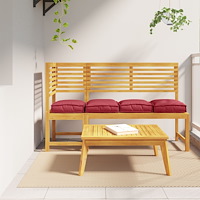 vidaXL Pallkuddar för sittplatser 4 st Vineröd 40x40x8 cm Oxford-tyg