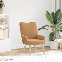 vidaXL Avkopplande Stol Beige Lockigt Follikelliknande Tyg