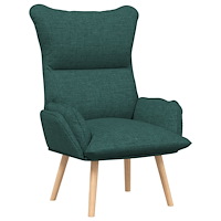 vidaXL Avkopplande Stol Mörkgrön Tyg