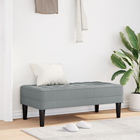 vidaXL Bänk Ljusgrå 113x57x39 cm Tyg