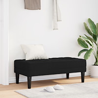 vidaXL Bänk Svart 113x57x39 cm Tyg