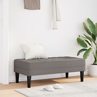 vidaXL Bänk Taupe 113x57x39 cm Tyg