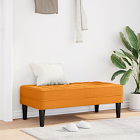 vidaXL Bänk Mörkgul 113x57x39 cm Tyg