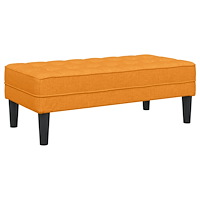 vidaXL Bänk Mörkgul 113x57x39 cm Tyg