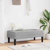 vidaXL Bänk Molngrå 113x57x39 cm Tyg