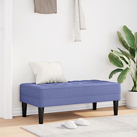 vidaXL Bänk Jeans Blå 113x57x39 cm Tyg