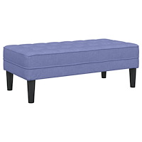 vidaXL Bänk Jeans Blå 113x57x39 cm Tyg