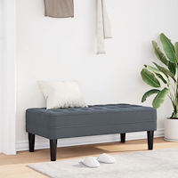 vidaXL Bänk Mörkgrå 113 cm Sammet