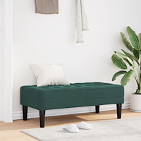 vidaXL Bänk Mörkgrön 113x57x39 cm Sammet
