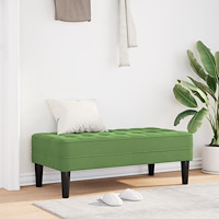 vidaXL Bänk Ljusgrön 113x57x39 cm Sammet