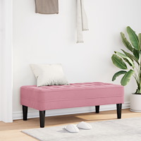 vidaXL Bänk Rosa 113x57x39 cm Sammet