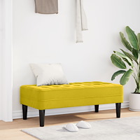 vidaXL Bänk Gul 113x57x39 cm Sammet
