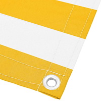vidaXL Balkongskärm gul och vit rand 75x700 cm