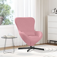 vidaXL Äggfåtölj i rosa sammet