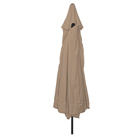 vidaXL Trädgårdsparasol Ø395x245 cm Taupe