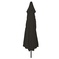 vidaXL Trädgårdsparasol ø395x245 cm Svart