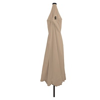 vidaXL Uteplatsparaply med LED-lampor ø395x245 cm Taupe