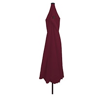 vidaXL Trädgårdsparasol med LED-lampor ø395x245 cm Bordeaux