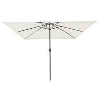 vidaXL Fyrkantig Trädgårdsparasol 295x245 cm Sandvit