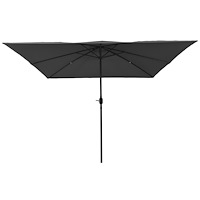 vidaXL Fyrkantigt Trädgårdsp parasoll 295x245 cm Antracit
