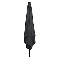 vidaXL Fyrkantig Trädgårdspaviljong med LED-lampor 295x245 cm Antracit