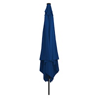 vidaXL Fyrkantigt Trädgårdsparaply med LED-lampor 295x245 cm Azurblå