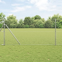 vidaXL Stängselstolpar Set 13 pcs Silver Ø32mm 150 cm